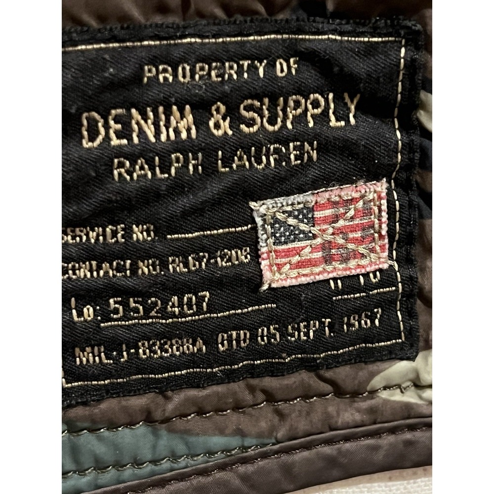 Denim And Supply Ralph Lauren Camo‎ And American Flag Vest Small Petite Vintage - Picture 6 of 11
